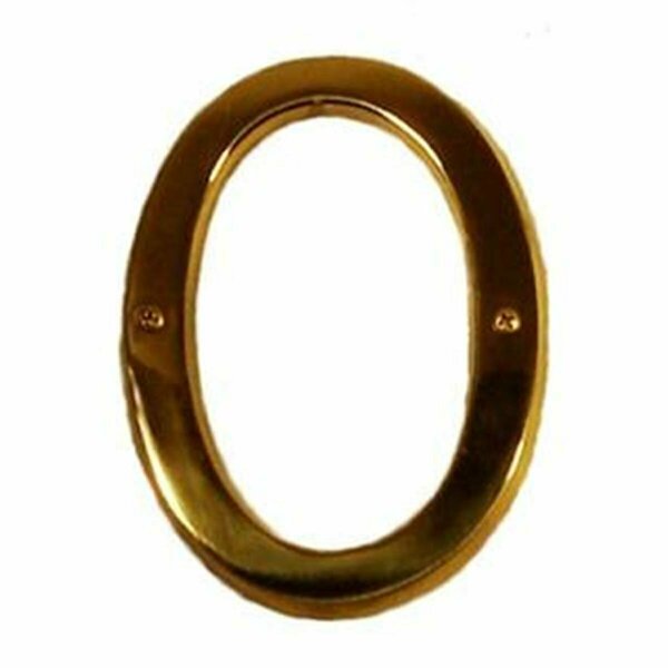 Brass Accents 6 in. Raised Solid Brass of No.0, Antique Brass I07-N5500-609